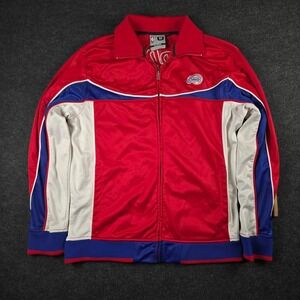 NBA Los Angeles Clippers Full Zip Track Jacket Warm Up Red Blue White Size XL